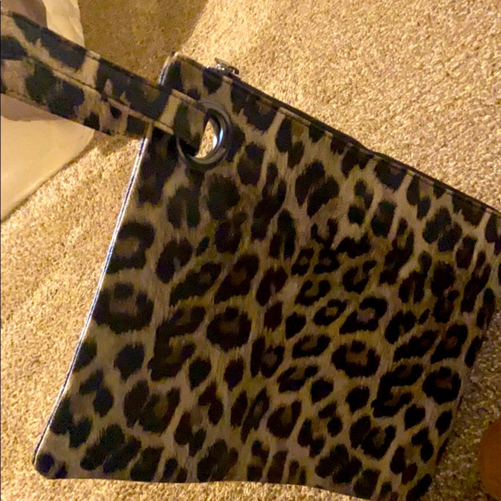 Leopard wristlet